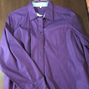 Purple cinch button down